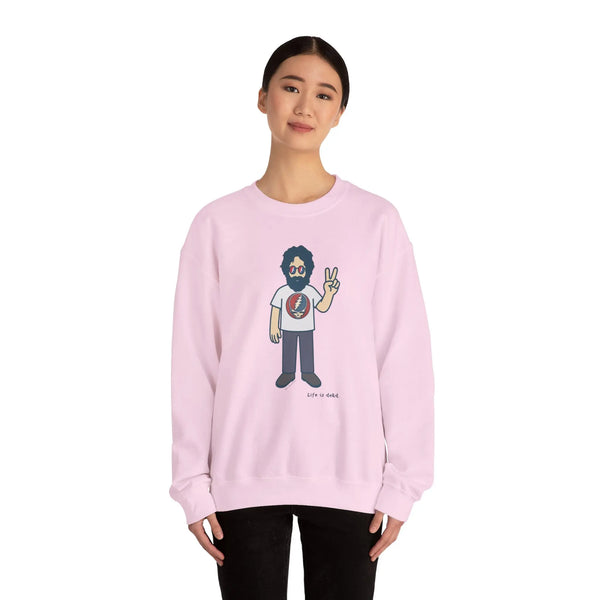 Grateful Dead - Peace Lovin' Jerry | Life is dead. Crewneck Sweatshirt - StealieShop